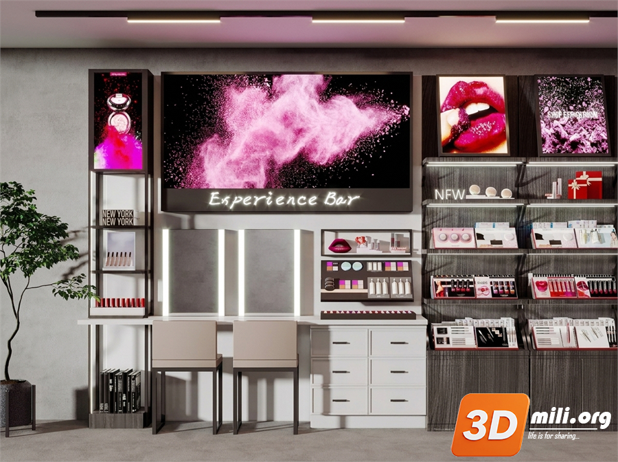 Cosmetic Store Skp Files 